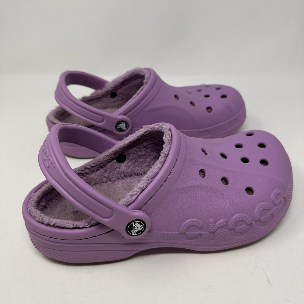 Crocs Unisex Classic Lined Clogs - Lavender Unisex Sz M7/W9 Purple Slip On - Picture 4 of 7